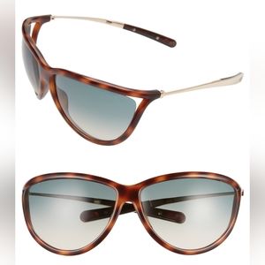 NEW Tom Ford Tammy Oversize Gradient Sunglasses Havana Tortoise Blue Gradient